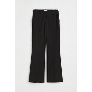 h&m black flared dress pants size 10 12 [wide leg trousers]